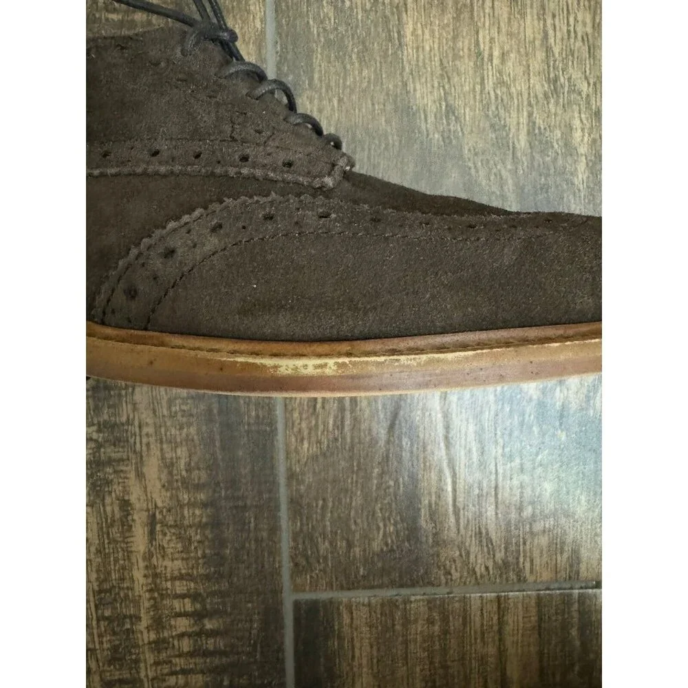 Banana Republic Ortholite Size 10M Brown Suede‎ Longwings Wing Tip Dress Shoes